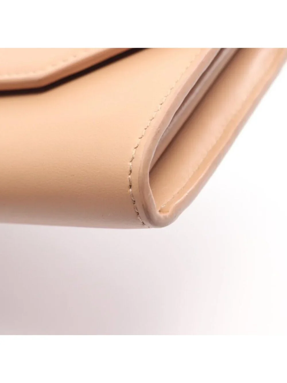 Balenciaga Bifold Wallet Envelope Slim Continental Beige Leather